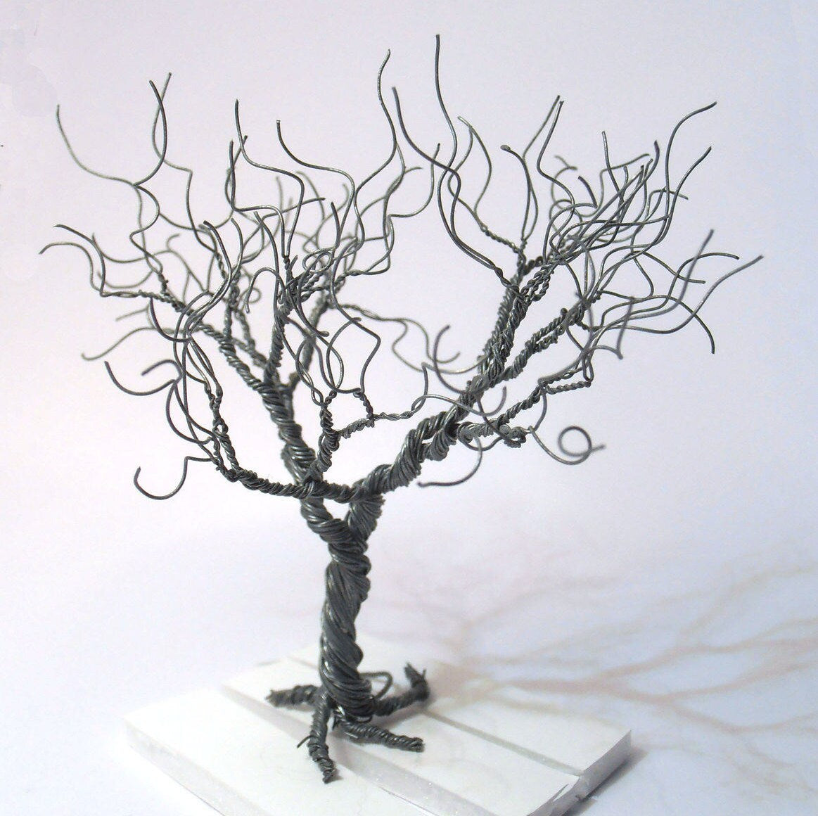 Wire Tree, Silver Plated Copper Wire, Minimalistic Decor